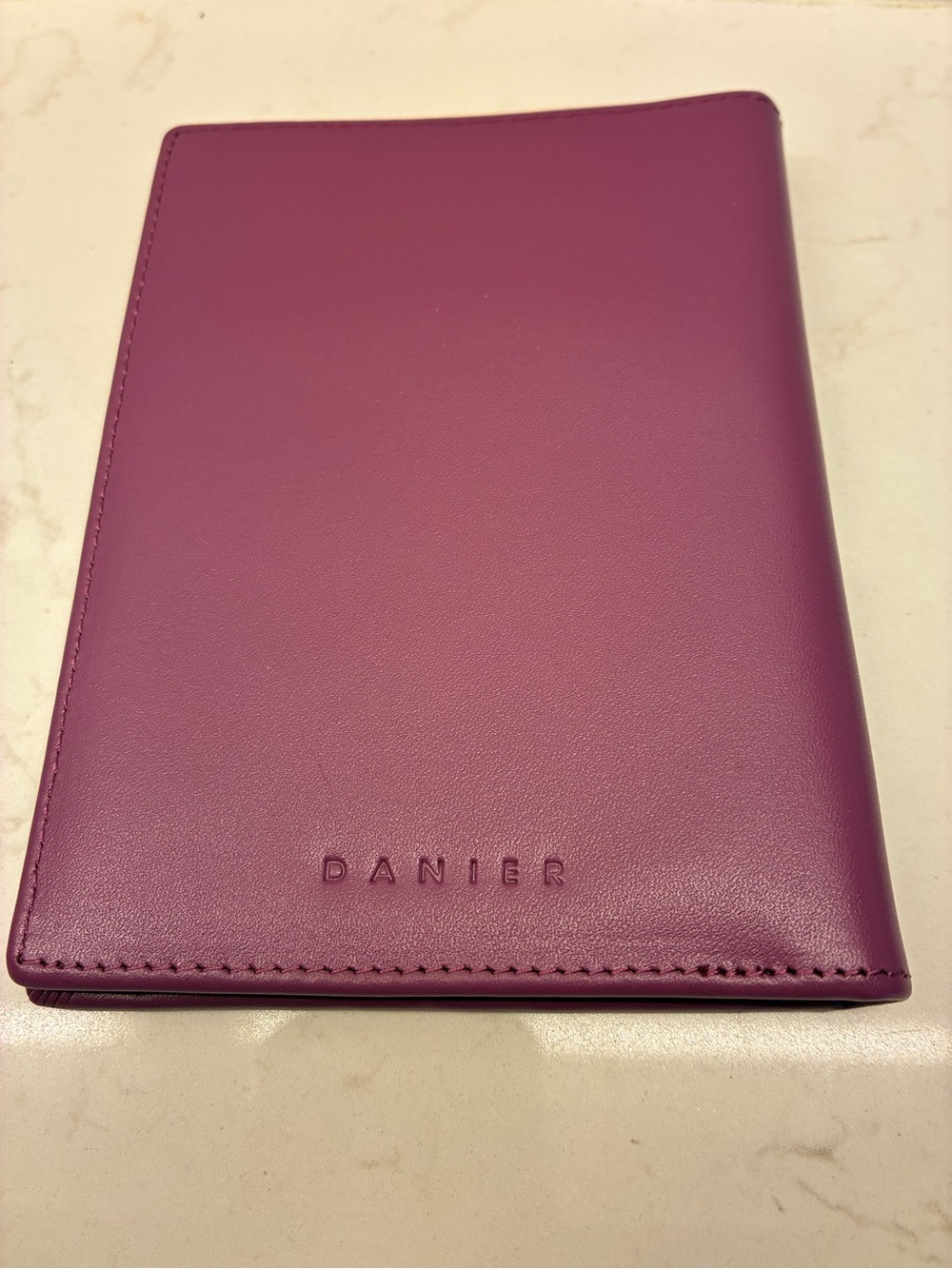 Danier Sinclair Purple Leather Passport Cover